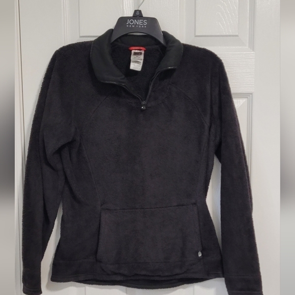 The North Face Black 1/4 Zip Pullover Soft Warm Sweatshirt Jacket Size Medium - Picture 1 of 11